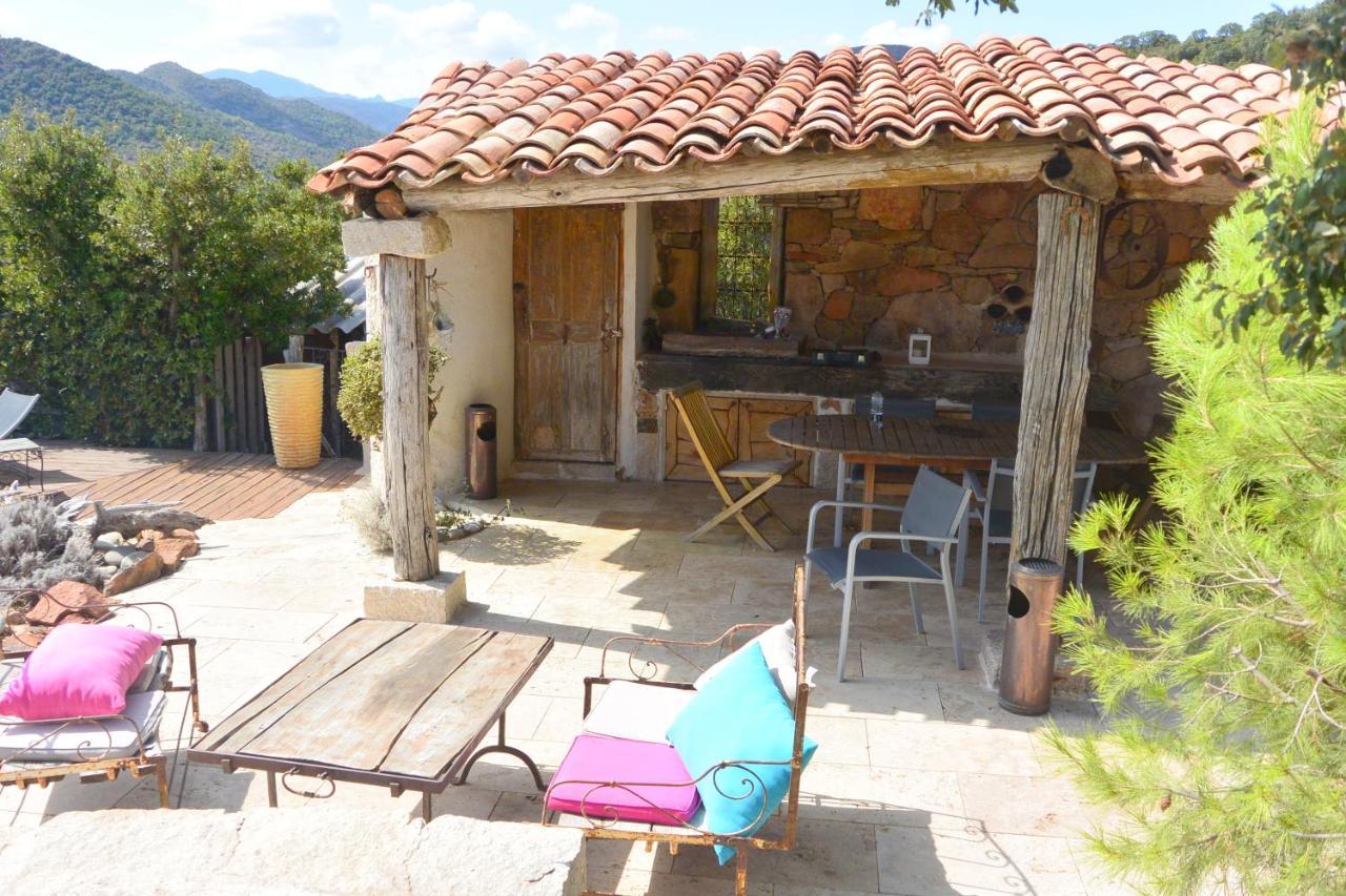 Villa Carole Piscine Privee Spa Fautea Zonza Esterno foto